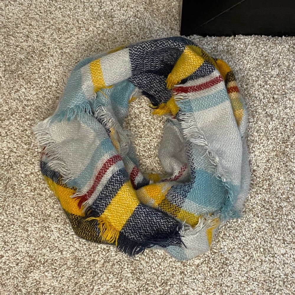 Multi Plaid Infinity Scarf